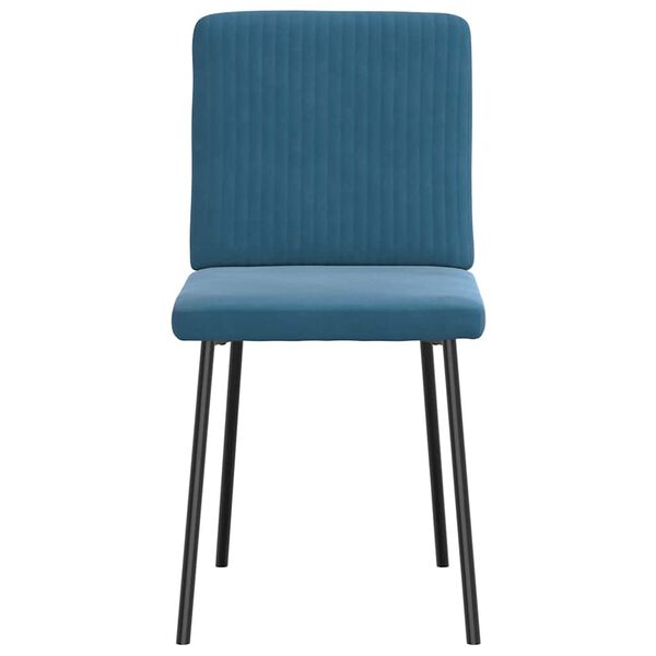 vidaXL Eetkamerstoelen 6 st fluweel blauw