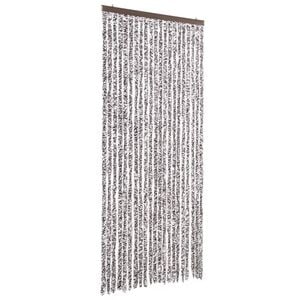 vidaXL Vliegengordijn 90x220 cm chenille bruin en beige
