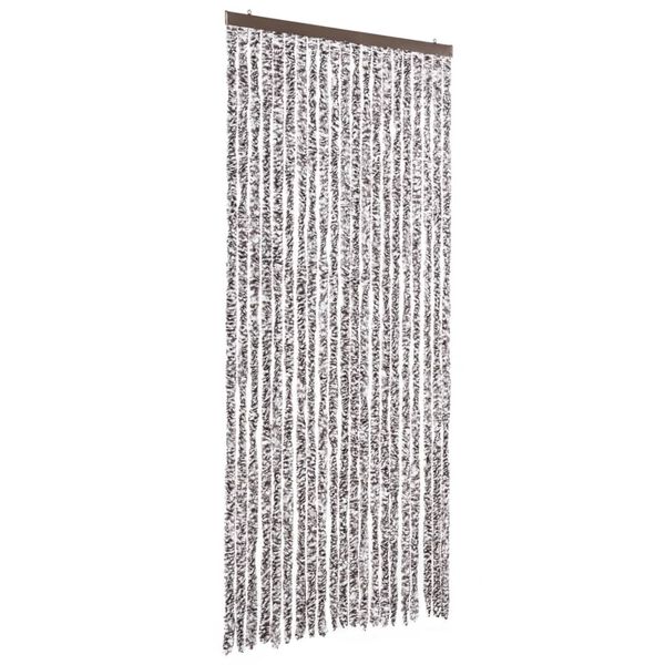 vidaXL Vliegengordijn 90x220 cm chenille bruin en beige