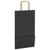 vidaXL Papieren zakken 50 st met hengsels 21x11x36 cm zwart
