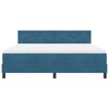vidaXL LED Box Spring Bed met matras Donkerblauw 180 x 200 cm Fluweel