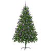 vidaXL Kerstboom met 300 LED met standaard Groen 210 cm PE