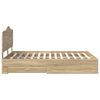 vidaXL Bedframe met hoofdeinde Sonoma Eiken 140 x 200 cm Bewerkt hout
