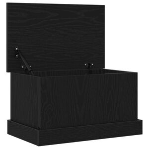 vidaXL Opslagdoos Zwart eiken 50 x 30 x 28 cm Bewerkt hout