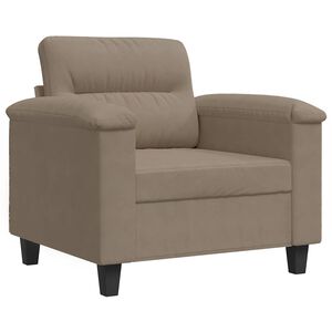 vidaXL Fauteuil 60 cm microvezelstof taupe
