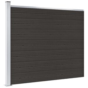 vidaXL Schuttingpaneel 175x146 cm HKC zwart