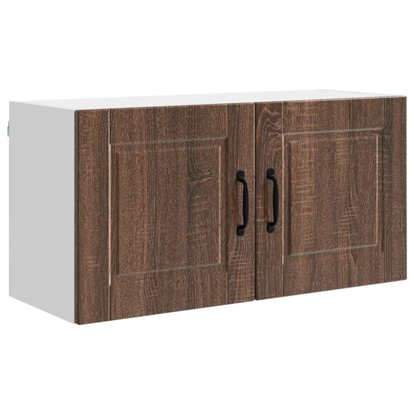 vidaXL Keukenkast met plank Bruin Eiken 80 x 31 x 40 cm Bewerkt hout