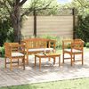 vidaXL Tuinrozelounge set 4 pcs Naturel Massief Acaciahout