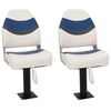 vidaXL Bootstoelen 2 st met poot 360&deg; draaibaar