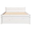 vidaXL Bedframe massief hout wit 90x200 cm