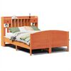 vidaXL Bed met boekenkast zonder matras grenenhout wasbruin 160x200 cm