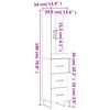 vidaXL Hoge kast 34,5x34x180 cm bewerkt hout grijs sonoma eikenkleurig