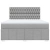 vidaXL Boxspring met matras stof lichtgrijs 180x200 cm