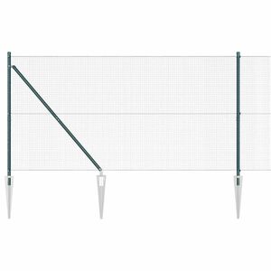 vidaXL gelast draadhek met grondpennen 10 x 1,4 m PVC-gecoate Staal