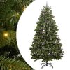 vidaXL Kunstkerstboom 270 cm 300 LED's Warmwit PVC en staal Groen
