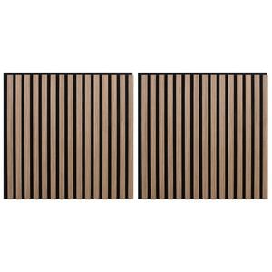 vidaXL Wandpanelen 2 pcs Bruin 60,5 x 60 cm