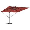 vidaXL Roma Parasol Rood 286 x 285 x 270 cm Aluminium en Polyester