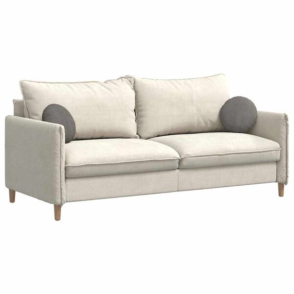 vidaXL Zitkussens 2 stuks Lichtgrijs &Oslash; 30 x 13 cm Cordstof