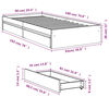 vidaXL Bedframe met lades bewerkt hout bruin eikenkleurig 90x190 cm