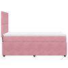 vidaXL Boxspring met matras fluweel roze 80x200 cm