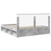 vidaXL Bedframe met hoofdeinde Beton 200 x 200 cm Massief grenenhout
