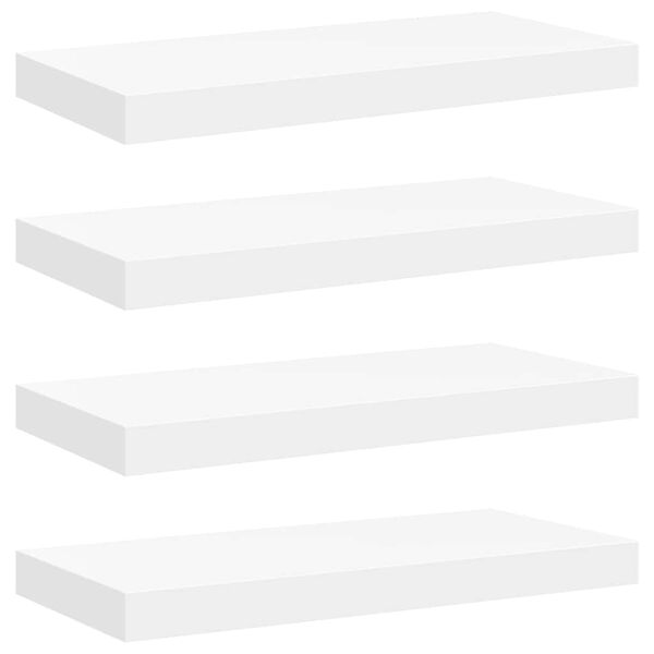 vidaXL Wandschappen zwevend 4 st 50x23x3,8 cm MDF wit