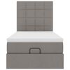 vidaXL Ottoman bed met matras 90x190cm stof taupe
