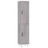 vidaXL Hoge kast 34,5x34x180 cm bewerkt hout grijs sonoma eikenkleurig