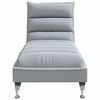 vidaXL Massage chaise longue met kussens stof lichtgrijs