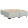 vidaXL Boxspring met matras fluweel lichtgrijs 200x200 cm