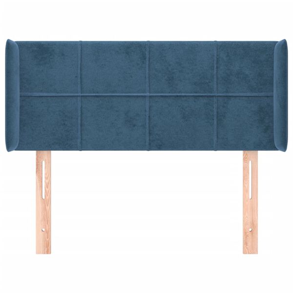 vidaXL Hoofdbord met randen 83x16x78/88 cm fluweel donkerblauw