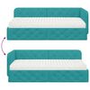 vidaXL Hoekbedframe met matras Turquoise 90 x 190 cm Fluweel