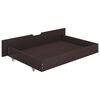 vidaXL Bedframe met 2 lades massief grenenhout donkerbruin 90x200 cm