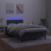 vidaXL Boxspring met matras en LED fluweel zwart 120x200 cm