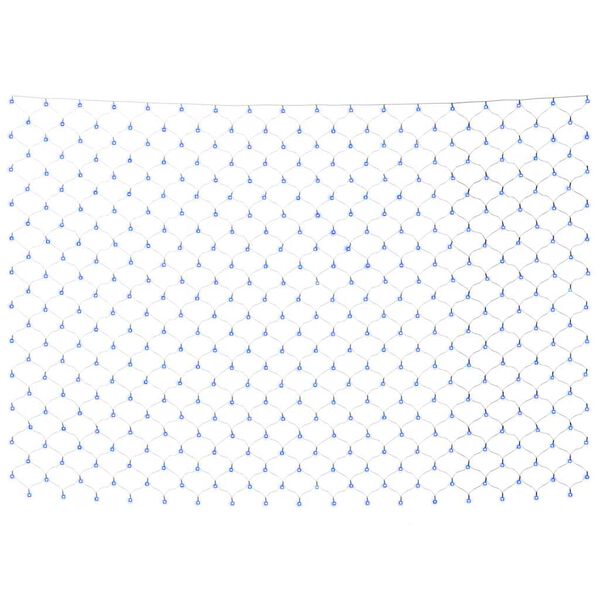 vidaXL Kerstnetverlichting 306 LED's binnen en buiten 3x3 m blauw