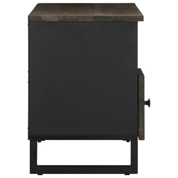 vidaXL Tv-meubel 100x33x46 cm massief mangohout zwart