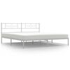 vidaXL Bedframe met hoofdbord metaal wit 200x200 cm