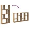 vidaXL Boekenkast 60x20x120,5 cm bewerkt hout artisanaal eikenkleurig