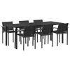 vidaXL Buitenmeubelset 7 pcs Zwart en Anthraciet Textileen