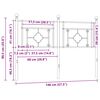 vidaXL Vervangend hoofdbord 140 cm metaal zwart