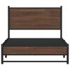 vidaXL Bedframe zonder matras metaal bruin eikenkleurig 100x200 cm
