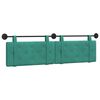 vidaXL Hangend hoofdbord Turquoise Fluweel
