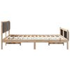 vidaXL Bedframe Bruin en taupe 160 x 200 cm Massief grenenhout