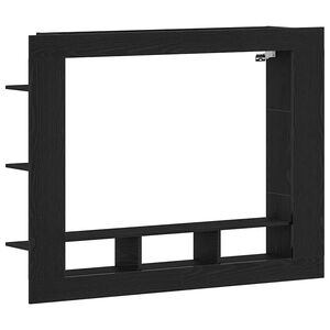 vidaXL TV-kast 152 x 22 x 113 cm Zwart eiken Bewerkt hout