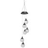 HI Decoratielamp solar LED 6 peertjes craquel&eacute; glas