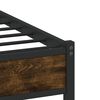 vidaXL Bedframe zonder matras metaal gerookt eikenkleurig 137x190 cm