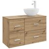 vidaXL Badkamermeubelset 2 pcs Artisanaal eiken Bewerkt hout
