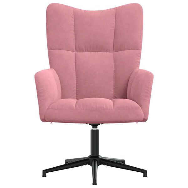 vidaXL Relaxstoel fluweel roze
