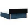 vidaXL Ottoman bed met matras en LED's 160x200cm fluweel donkerblauw