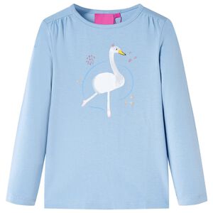 Kindershirt met lange mouwen 104 lichtblauw